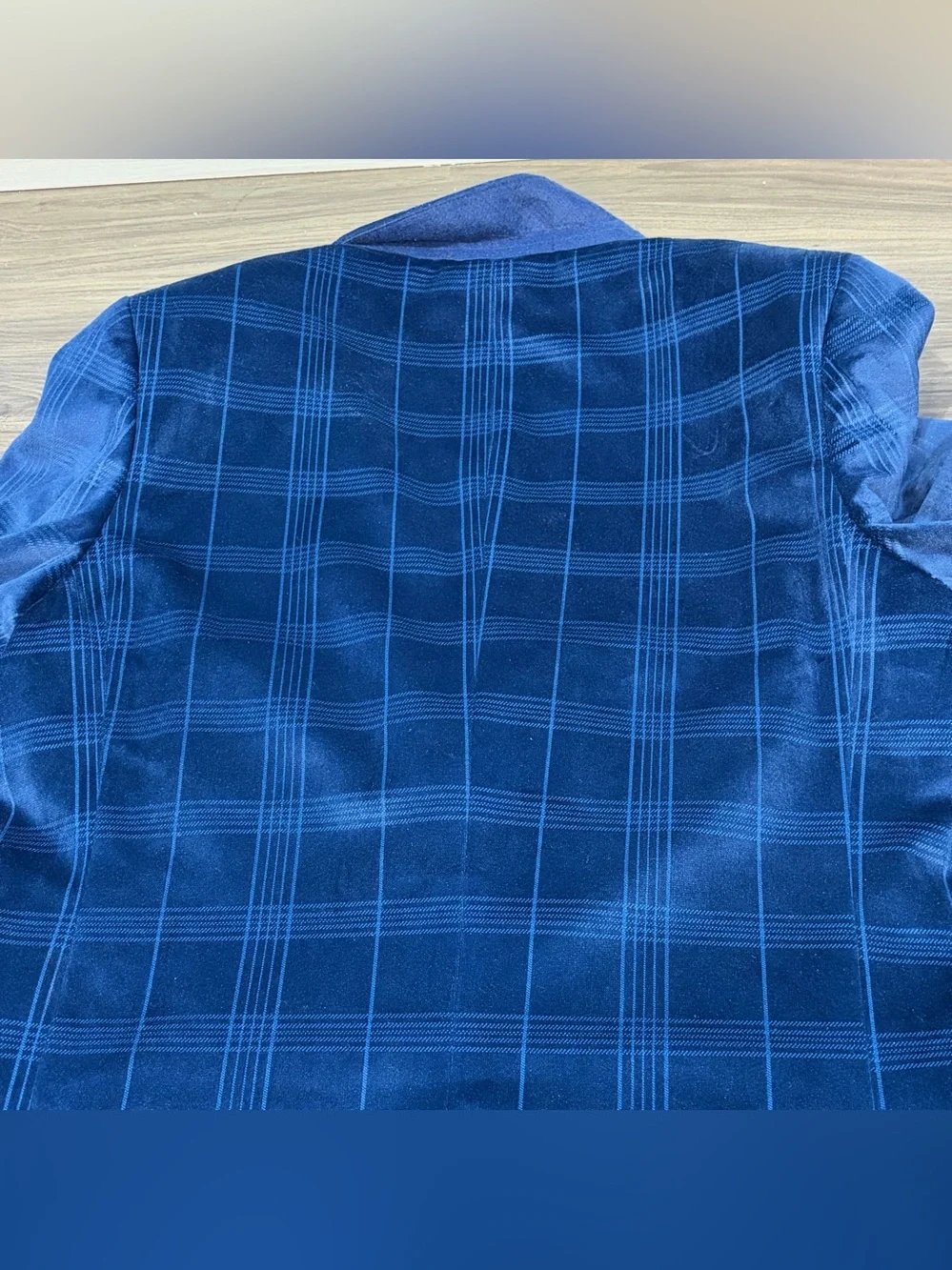Appaman Fine Tailoring Boy's Blue Velvet Plaid Jacket Gold Lining Size 14
